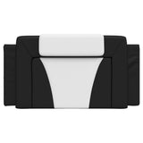 Cuscino testiera Viana Bianco e Nero 100 cm in Similpelle