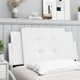 Cuscino testiera Zadar Bianco 100 cm in Similpelle