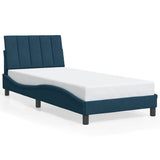 Giroletto senza Materasso Hanko Blu 90x190 cm in Velluto