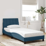 Giroletto senza Materasso Hanko Blu 90x190 cm in Velluto