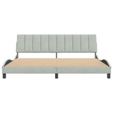 Giroletto senza Materasso Hanko Grigio Chiaro 200x200 cm Velluto