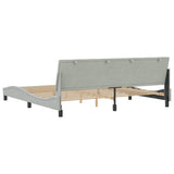 Giroletto senza Materasso Hanko Grigio Chiaro 200x200 cm Velluto