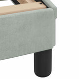Giroletto senza Materasso Hanko Grigio Chiaro 200x200 cm Velluto