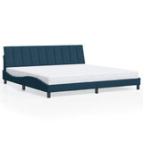 Giroletto senza Materasso Blu 90x190 cm in Velluto