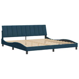 Giroletto senza Materasso Blu 90x190 cm in Velluto