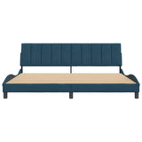 Giroletto senza Materasso Blu 90x190 cm in Velluto