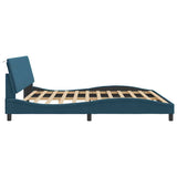 Giroletto senza Materasso Blu 90x190 cm in Velluto