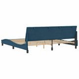 Giroletto senza Materasso Blu 90x190 cm in Velluto