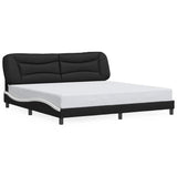 Giroletto senza Materasso Hvar Bianco e Nero 200x200 cm in Similpelle