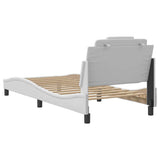 Giroletto Viana senza Materasso Bianco 90x190 cm in Similpelle