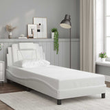Giroletto Viana senza Materasso Bianco 90x190 cm in Similpelle