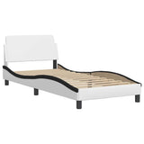 Giroletto Viana senza Materasso Bianco e Nero 90x200 cm in Similpelle