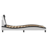 Giroletto Viana senza Materasso Bianco e Nero 90x200 cm in Similpelle