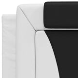 Giroletto Viana senza Materasso Bianco e Nero 90x200 cm in Similpelle