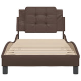Giroletto con Testiera Marrone 90x200 cm in Similpelle