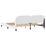 Giroletto senza Materasso Zadar Bianco 200x200 cm in Similpelle
