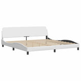 Giroletto senza Materasso Zadar Bianco 200x200 cm in Similpelle