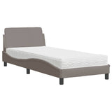 Letto con Materasso Dover Tortora 80x200 cm in Tessuto