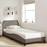 Letto con Materasso Dover Tortora 80x200 cm in Tessuto