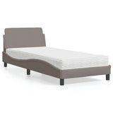 Letto con Materasso Dover Tortora 80x200 cm in Tessuto