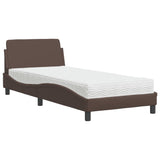 Letto con Materasso Dover Marrone 80x200 cm in Similpelle