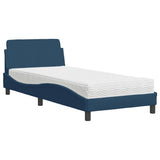 Letto con Materasso Dover Blu 90x190 cm in Tessuto