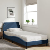Letto con Materasso Dover Blu 90x190 cm in Tessuto
