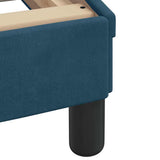 Letto con Materasso Dover Blu 90x190 cm in Velluto