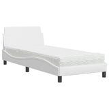 Letto con Materasso Dover Bianco 90x190 cm in Similpelle