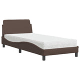 Letto con Materasso Dover Marrone 90x200 cm in Similpelle