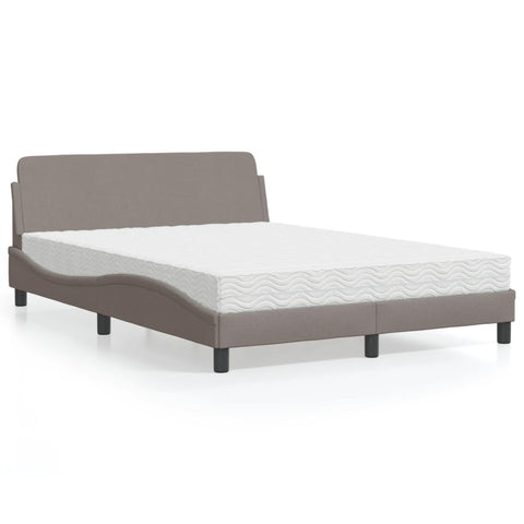 Letto con Materasso Dover Tortora 120x200 cm in Tessuto