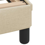 Letto con Materasso Dover Crema 120x200 cm in Tessuto