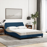 Letto con Materasso Dover Blu 120x200 cm in Tessuto