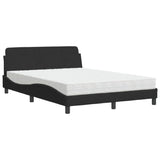 Letto con Materasso Dover Nero 120x200 cm in Velluto
