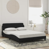 Letto con Materasso Dover Nero 120x200 cm in Velluto