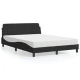 Letto con Materasso Dover Nero 120x200 cm in Velluto