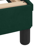 Letto con Materasso Dover Verde Scuro 120x200 cm in Velluto