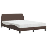 Letto con Materasso Dover Marrone 120x200cm in Similpelle