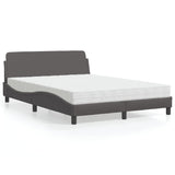 Letto con Materasso Dover Grigio 120x200 cm in Similpelle
