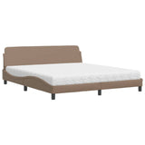 Letto con Materasso Dover Cappuccino 180x200cm Similpelle