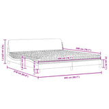 Letto con Materasso Dover Bianco 200x200cm in Similpelle
