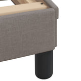 Letto con Materasso Hvar Tortora 90x190 cm in Tessuto