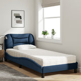 Letto con Materasso Hvar Blu 90x190 cm in Tessuto