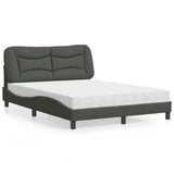 Letto con Materasso Hvar Grigio Scuro 120x200 cm Tessuto