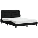 Letto con Materasso Hvar Nero 120x200 cm in Tessuto