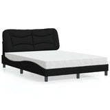 Letto con Materasso Hvar Nero 120x200 cm in Tessuto