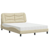 Letto con Materasso Hvar Crema 120x200 cm in Tessuto