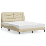 Letto con Materasso Hvar Crema 120x200 cm in Tessuto