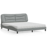 Letto con Materasso Hvar Grigio Chiaro180x200 cm Tessuto