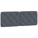 Letto con Materasso Grigio Scuro 140x200 cm in Velluto